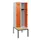 locker met bank,HxBxD 1950x600x815mm,2vak,vak B 300mm,draaigrendel