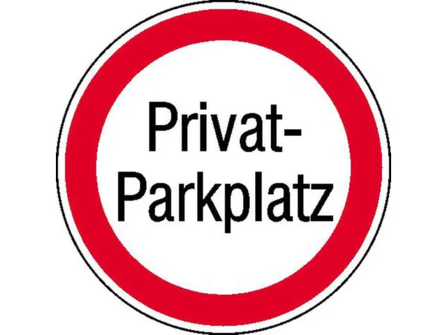 verbodsbord,Privé parkeerplaats,aluminium gemerkt,gemoffeld,Ø 315mm