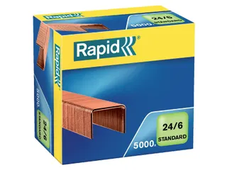Nieten Rapid 24/6 kopercoating standaard 5000 stuks - 1