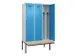 locker met bank,voor scheiding van kleding,HxBxD 2120x1200x815mm,3vak