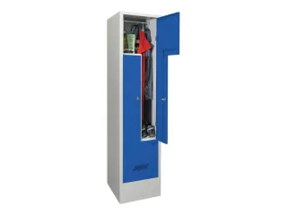 Z-garderobekast,HxBxD 1850x400x500mm,vak B 400mm,RAL7035,front RAL5010 - 2