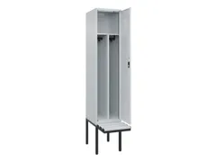 locker met bank,voor scheiding van kleding,HxBxD 2120x400x815mm,1vak