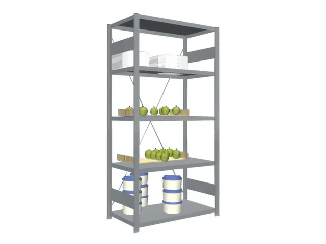 Rvs Inhaakstelling Basis 2000x1060x535mm 5legborden Vaklast 200kg