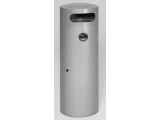 Combi-Asbak 90 Liter 1245x420mm Zilverkleurig Afsluitbaar Staal - 1