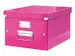 Opbergbox WOW Click & Store 281x200x370mm roze 85% gerecycled karton