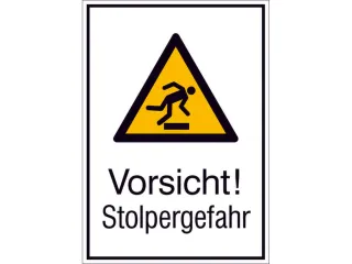 waarschuwings-combibord,v. binnen/buiten,Pas op! Struikelgevaar,PVC - 1