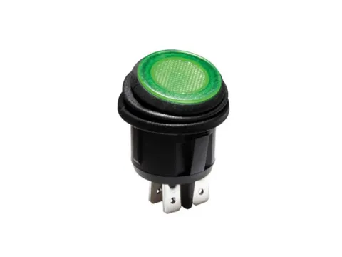 Verlichte Rockerschakelaar - Groene Led 12 V - 2P Dpst / On-Off