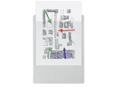 Klemplaat met insteekhoes PP A4 wit