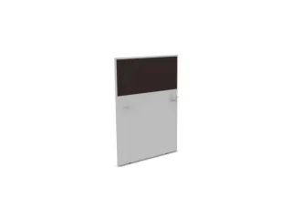 baliepaneel,v. bureau,aanbouw links,B 800mm,MP-lichtgrijs,BN2036-bruin - 1