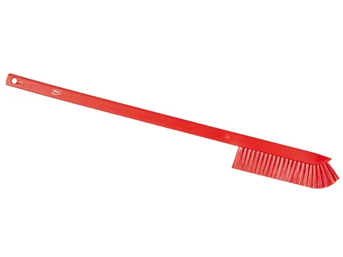 Vikan Hygiene precisieborstel lange steel 600mm medium vezels Rood