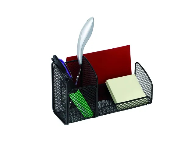 MESHTRI bureau-organizer van draadmetaal 3-vaks zwart