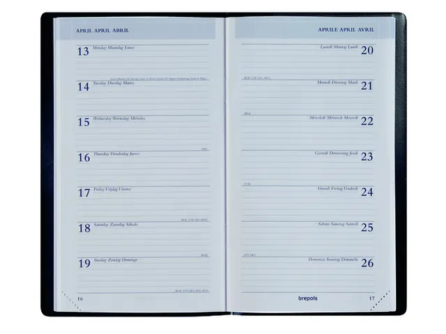 Agenda 2027 Brepols Breplan Genova 7dagen/1pagina zwart
