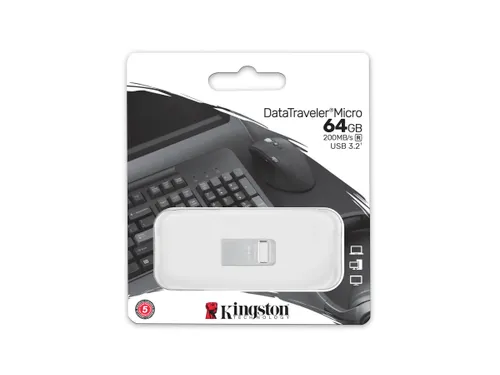 64GB DataTraveler Micro 200MB/s Metal USB 3.2 Gen 1