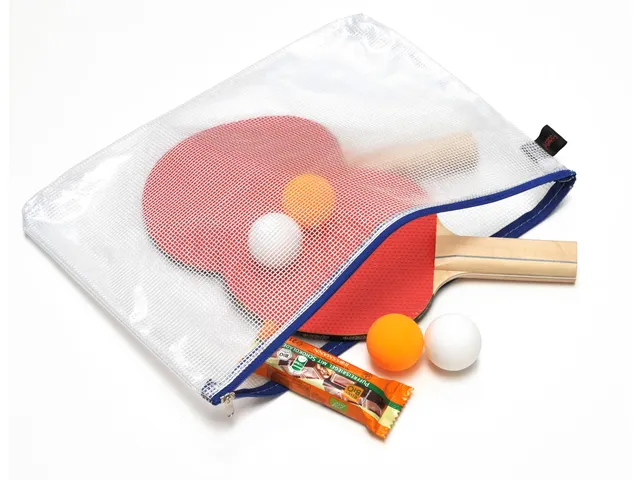 Trousse Foldersys A4 PVC transparent avec fermeture éclair bleue