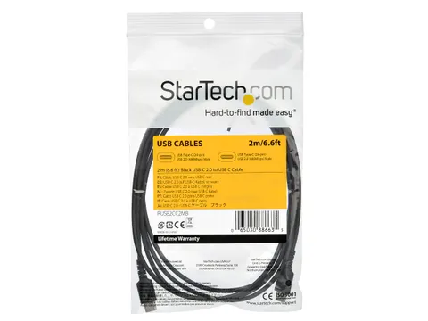 USB-C kabel 2 Meter Zwart