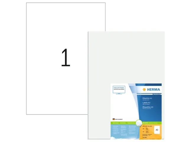HERMA 8692 Premium etiketten A3 420x297mm Wit 100 stuks