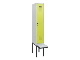 locker met bank,HxBxD 1950x300x815mm,1vak,vak B 300mm,draaigrendel - 2