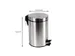 Afvalbak BRASQ pedaalemmer 3 liter rvs metaal