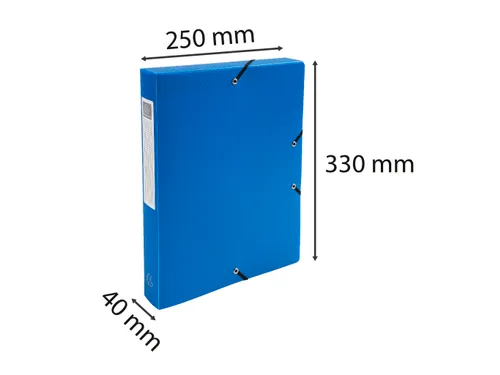 Klasseerdoos OPAK PP rug 40mm blauw
