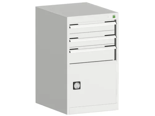 ladekast HxBxD 900x525x650mm 3laden RAL7035