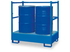 Opvangbak 2x 200l Opvangvol. 220l 1400x 1410x 810mm Leuning 3-Zijdig