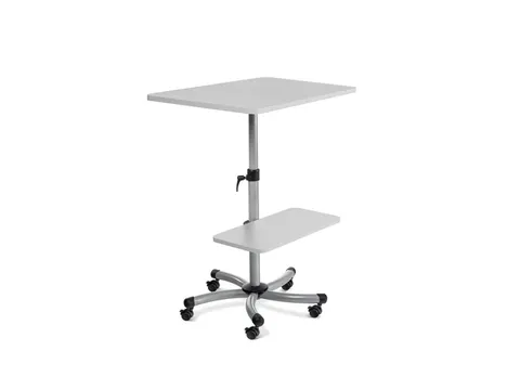 Mobiele werktafel Rocada 2 verstelbare bladen, melamine grijs