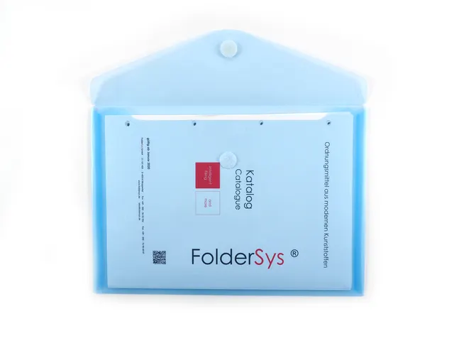enveloptas blauw A4 liggend met klittenbandsluiting