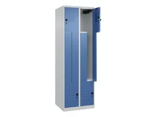 Z-garderobekast,HxBxD 1850x600x500mm,vak B 150/300mm,draaigrendel - 2