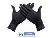 Handschoenen nitril, extra large, zwart, doos 100 stuks