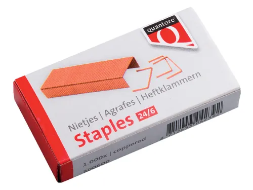 Nieten Quantore 24/6 verkoperd 1000stuks