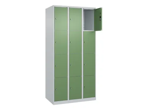 lockerkast,HxBxD 1850x900x500mm,3x4vakken,vak B 300mm,cil.-slot