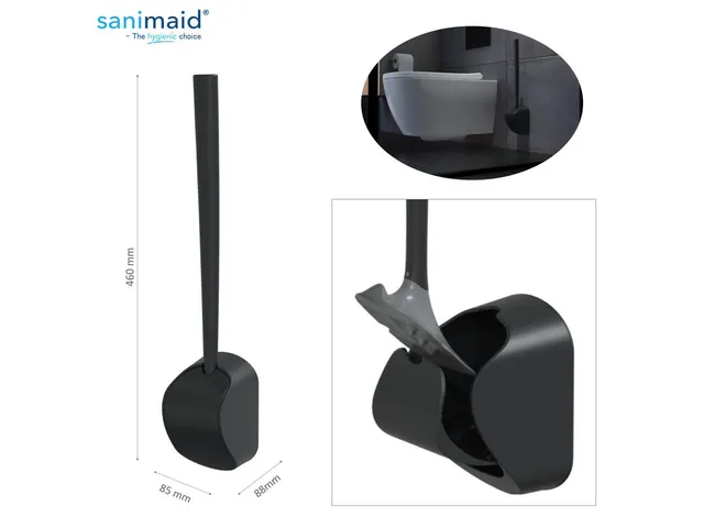Sanimaid Paris Cleaner toilette Noir avec support mural