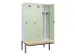 locker met bank,voor scheiding van kleding,HxBxD 2120x1200x815mm,3vak