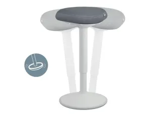 Ergo actieve zit/sta kruk met comfortzitting en gasveer 57-82cm grijs - 6