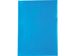 L-map, ft A4, PP 0.12mm, pak van 25 stuks, blauw gekorreld