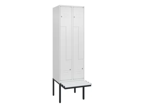 Z-garderobekast,HxBxD 2120x600x815mm,2vak,vak B 300mm,cil.-slot