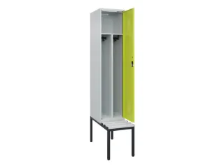 locker met bank,voor scheiding van kleding,HxBxD 2120x400x815mm,1vak - 1