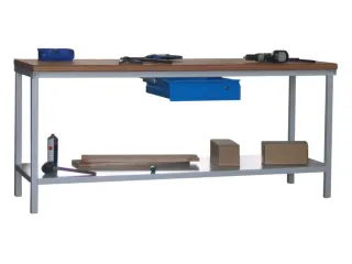 Werkbank 900x2000x700mm 1lade Frame/behuizing Ral7035 Front Ral6011 - 1