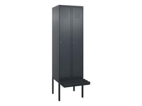 locker met bank,HxBxD 2120x600x815mm,2vak,vak B 300mm,cil.-slot