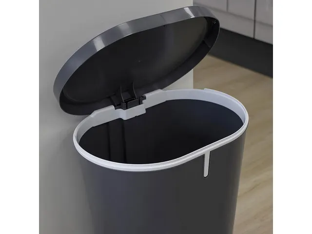 Pedaalemmer Zamora 25 Liter Antraciet Wit