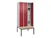 Armoire vestiaire Classic+ 3 comp 212x90x81,5cm gris clair/rouge rubis
