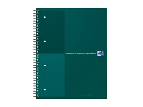 Spiraalblok Oxford International Notebook A4+ lijn Groen
