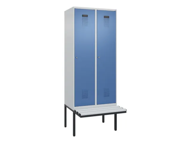 locker met bank,voor scheiding van kleding,HxBxD 2120x800x815mm,2vak