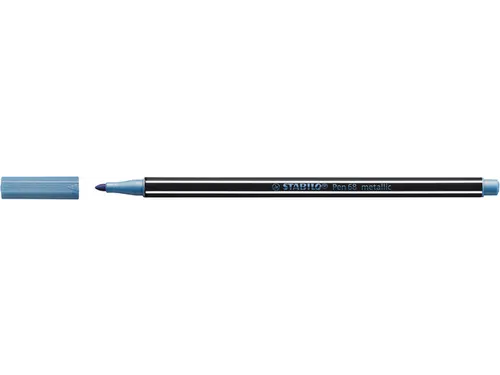 Viltstift STABILO Pen 68/841 medium metallic blauw