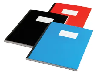 Schrift Qbasic met harde kaft A5 160blz lijn assorti - 1