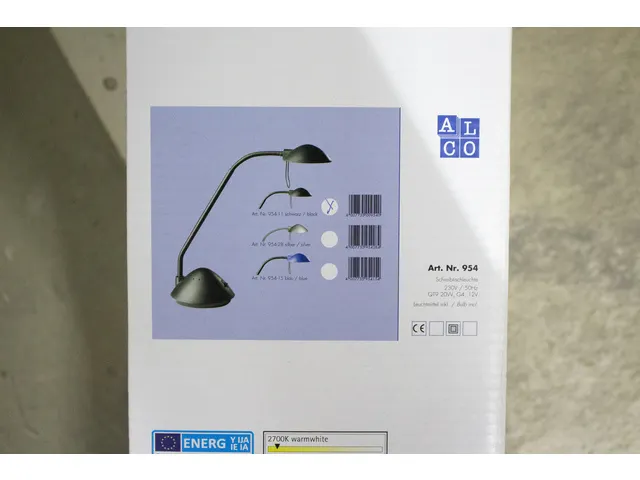 Bureaulamp Alco Halogeen G4 zwart