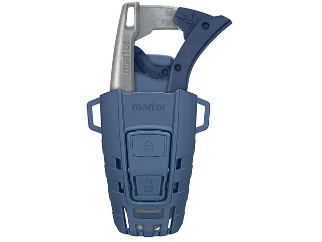 Veiligheidsmes Martor Secunorm 610 XDR trapezium 32mm met holster zilv