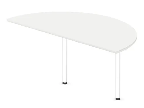 aanbouwtafel,i.h.v.,HxBxD 720-840x1600x800mm,halfrond,Bl-wit