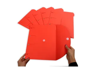Smartfolder geperforeerde opbergmappen A4 Rood 6 stuks - 2