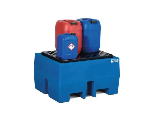 PE-opvangbak,v. 1x200l vat/kleinemballage,opvangvol. 240l